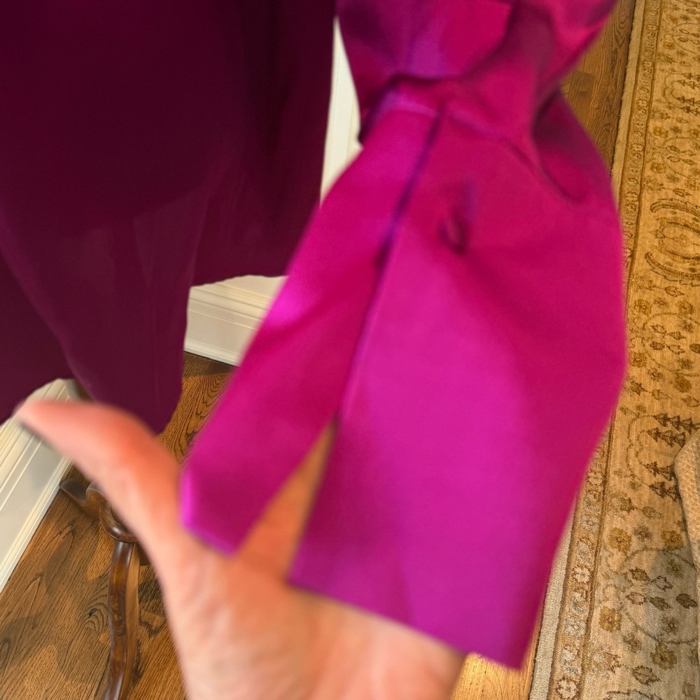 Catherine Gee NWT Daria French Cuff Silk  Blouse 100% Silk Charmeuse Orchid XL - Picture 6 of 11